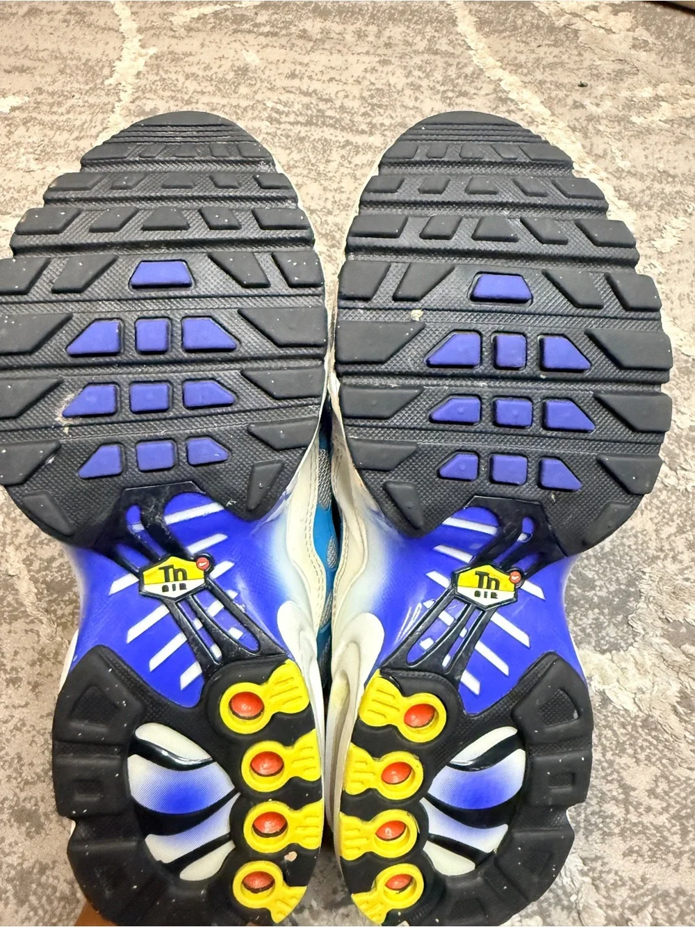 Nike Gray Mesh Sneakers with Royal Blue Accents